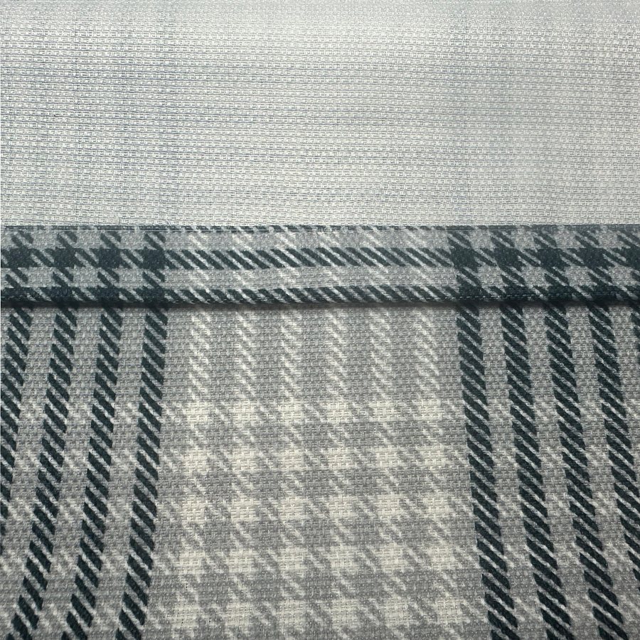 картинка Штора из рогожки в клетку Tartan серый от магазина Topcurtains