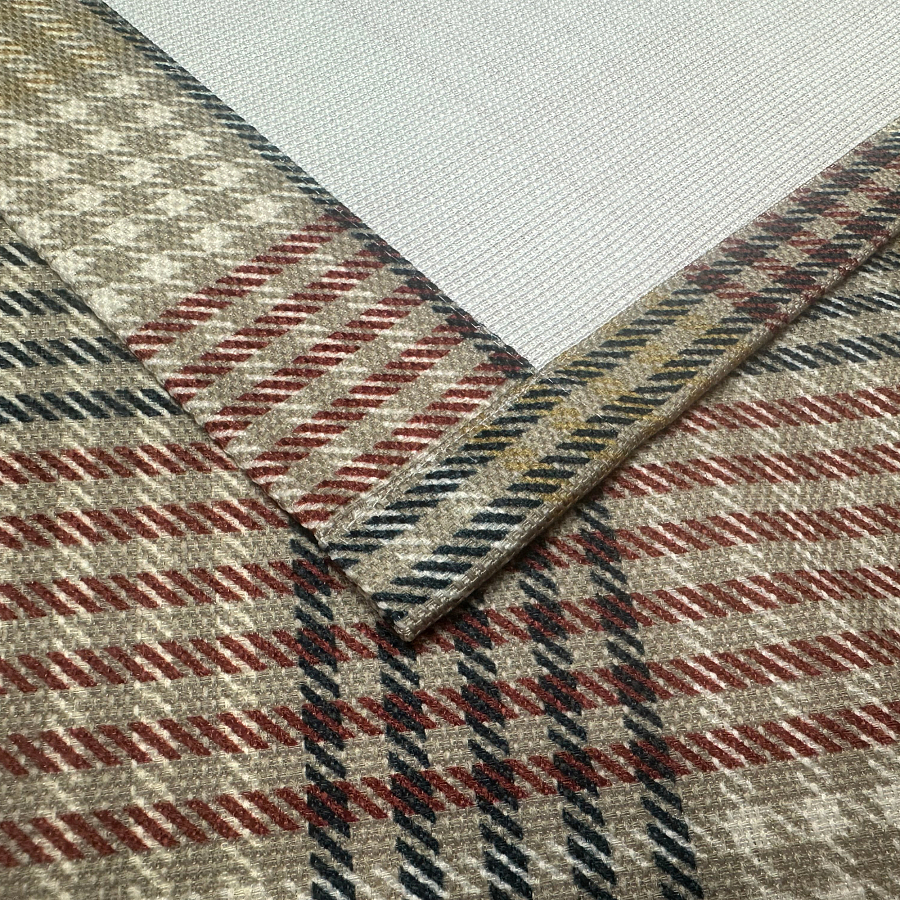 картинка Штора из рогожки в клетку Tartan красный от магазина Topcurtains