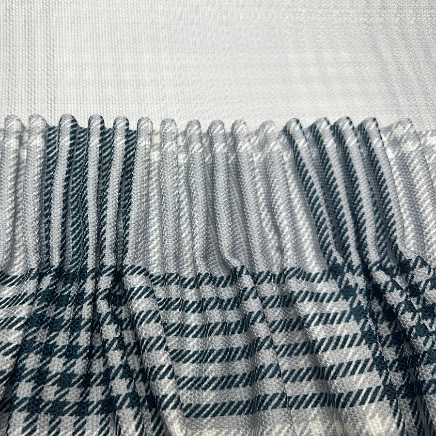 картинка Штора из рогожки в клетку Tartan серый от магазина Topcurtains