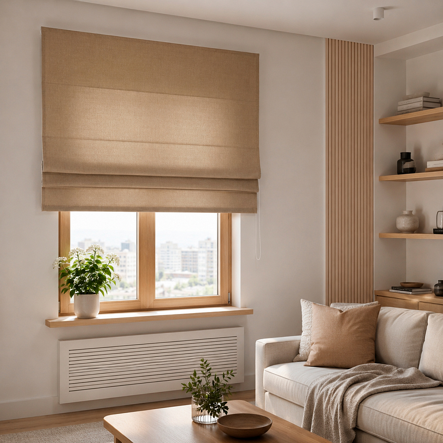 картинка Римская штора Inspire Elegance темно-бежевая от магазина Topcurtains