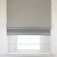 картинка Двойная римская штора блэкаут Eclipse Style светло серая от магазина Topcurtains