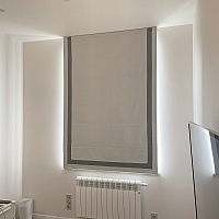 картинка Римская штора Eclipse Frame светло серая с темным кантом от магазина Topcurtains