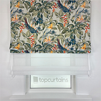 картинка Двойная римская штора Funny Parrots день и ночь от магазина Topcurtains
