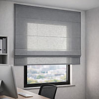 картинка Римская штора Flax Melody, серая от магазина Topcurtains