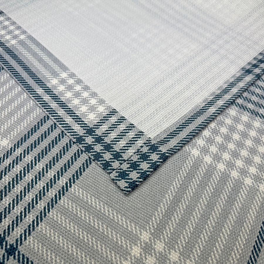 картинка Штора из рогожки в клетку Tartan серый от магазина Topcurtains