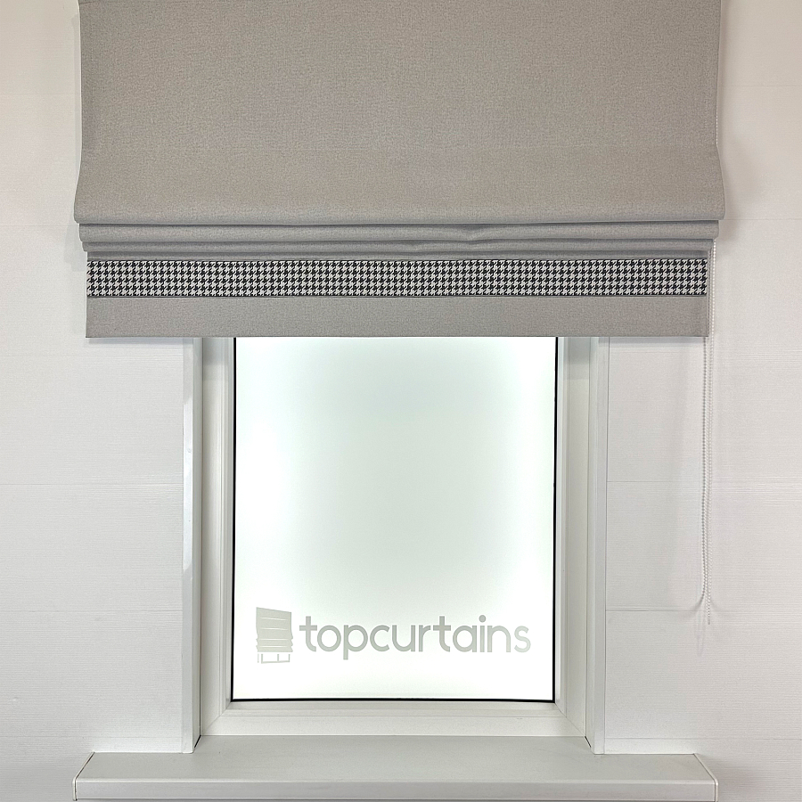 картинка Римская штора блэкаут Eclipse Style светло серая от магазина Topcurtains