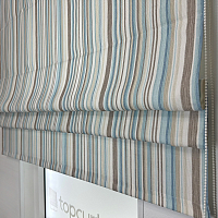 картинка Римская штора Candy Stripes голубая от магазина Topcurtains