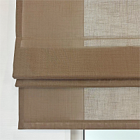 картинка Римская штора Flax Melody, коричневая от магазина Topcurtains