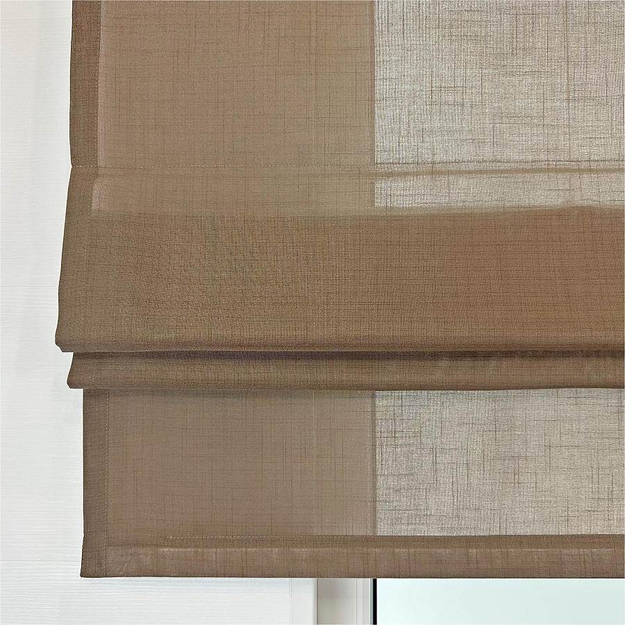картинка Римская штора Flax Melody, коричневая от магазина Topcurtains