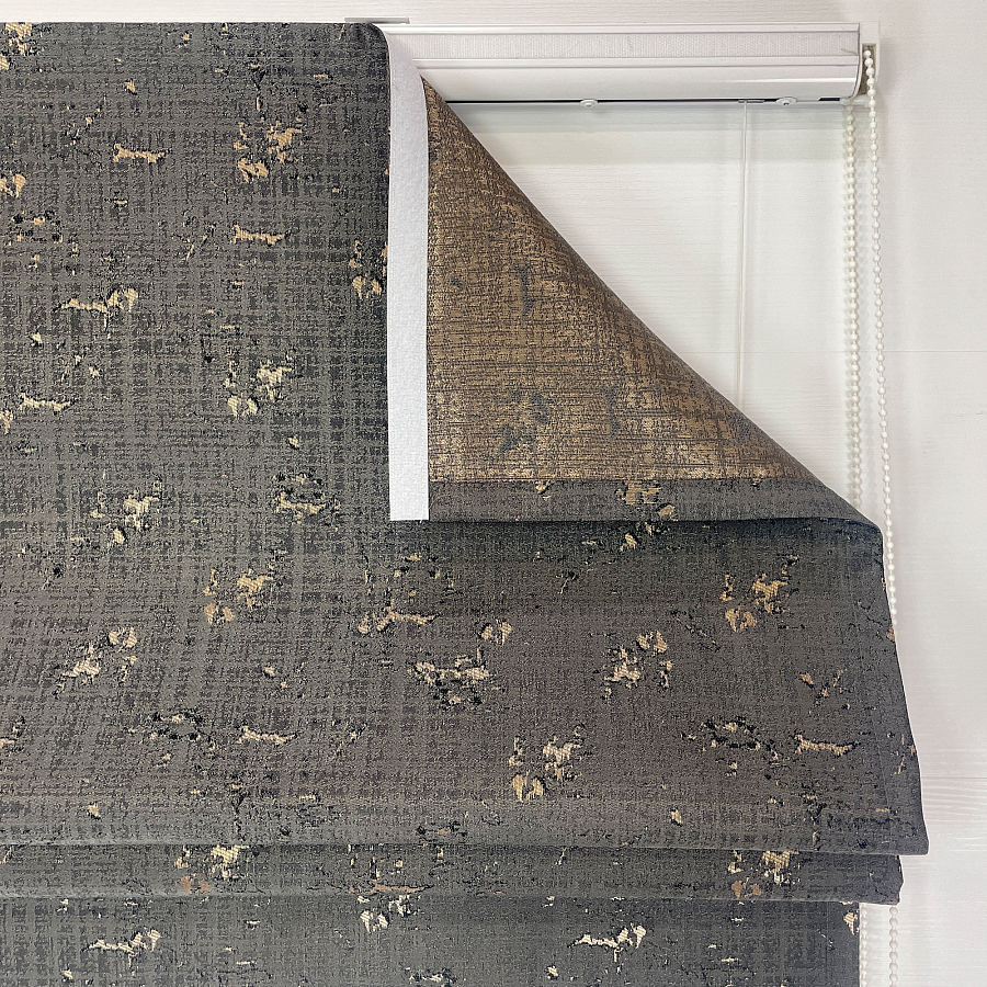 картинка Римская штора Mountain Gold графитовая от магазина Topcurtains