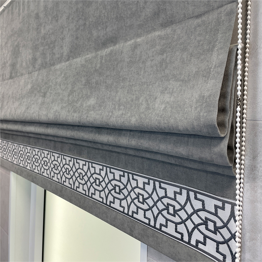 Красивая модель римской шторы Canvas Grey Style