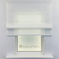 картинка Римская штора из тюля Flax Melody, белая от магазина Topcurtains