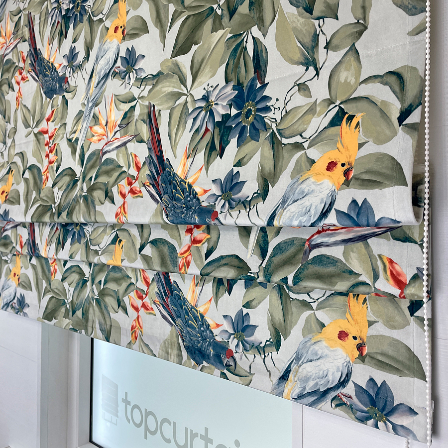 картинка Римская штора Funny Parrots от магазина Topcurtains