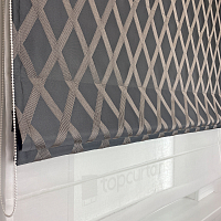 картинка Двойная римская штора Crystal Glow серая с золотистыми ромбами от магазина Topcurtains