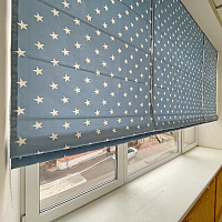 картинка Римская штора Gentle Stars, голубая от магазина Topcurtains