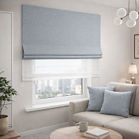 картинка Двойная римская штор "день и ночь" Night Silence светло-серая от магазина Topcurtains