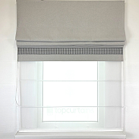 картинка Двойная римская штора блэкаут Eclipse Style светло серая от магазина Topcurtains
