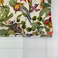 картинка Двойная римская штора Jungle день и ночь от магазина Topcurtains