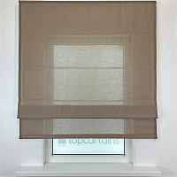 картинка Римская штора Flax Melody, коричневая от магазина Topcurtains