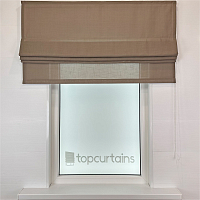 картинка Римская штора Flax Melody, коричневая от магазина Topcurtains