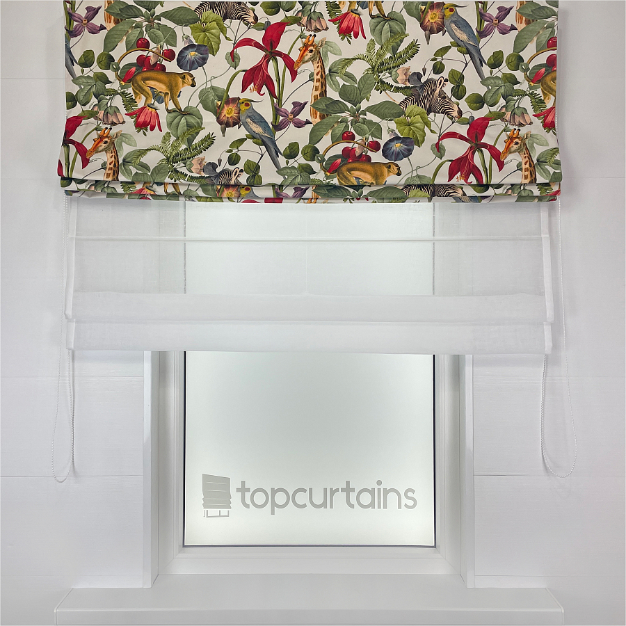 картинка Двойная римская штора Jungle день и ночь от магазина Topcurtains