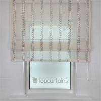 картинка Римская штора из бежевого прозрачного тюля Scandi light от магазина Topcurtains