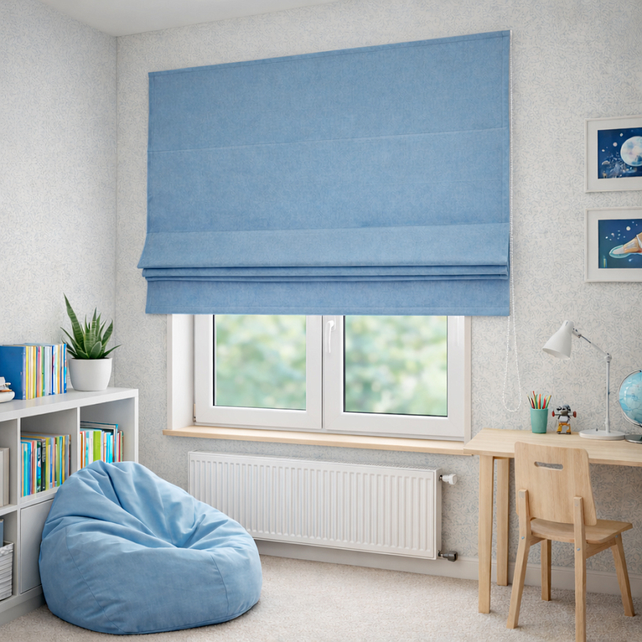 картинка Римская штора Canvas Blue от магазина Topcurtains