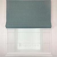 картинка Двойная римская штора Eclipse бирюзовый блэкаут с тюлем от магазина Topcurtains
