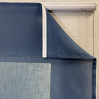 картинка Римская штора Flax Melody, синяя от магазина Topcurtains