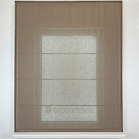 картинка Римская штора Flax Melody, коричневая от магазина Topcurtains