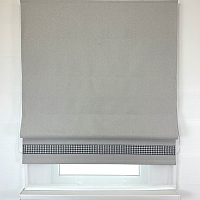 картинка Двойная римская штора блэкаут Eclipse Style светло серая от магазина Topcurtains