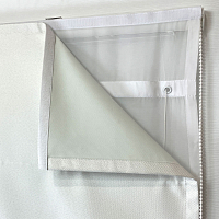 картинка Двойная римская штора White Cover с тюлем от магазина Topcurtains