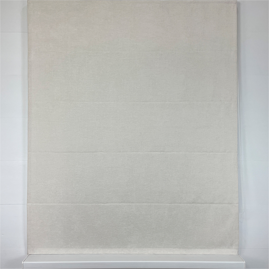 картинка Двойная римская штора Chenille Milk с тюлем от магазина Topcurtains