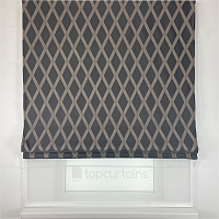 картинка Двойная римская штора Crystal Glow серая с золотистыми ромбами от магазина Topcurtains