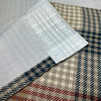 картинка Штора из рогожки в клетку Tartan красный от магазина Topcurtains
