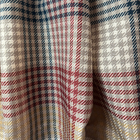картинка Штора из рогожки в клетку Tartan красный от магазина Topcurtains