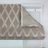 картинка Римская штора день и ночь Crystal Glow бежевая с ромбами от магазина Topcurtains