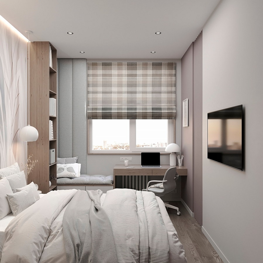 картинка Римская штора в клетку Tartan color 2 от магазина Topcurtains