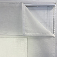 картинка Римская штора из тюля Flax Melody, белая от магазина Topcurtains