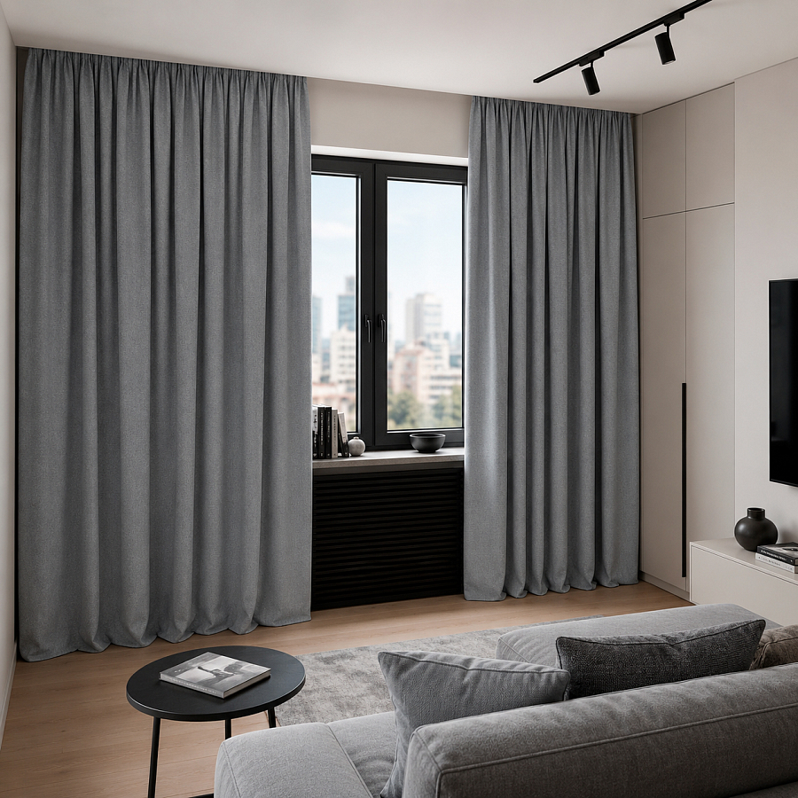 картинка Штора из серого блэкаута Eclipse от магазина Topcurtains