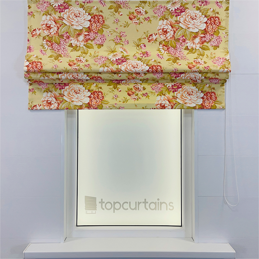 картинка Римская штора с цветами Flores, хлопок от магазина Topcurtains