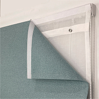 картинка Двойная римская штора Eclipse бирюзовый блэкаут с тюлем от магазина Topcurtains