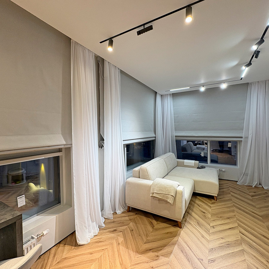 картинка Римская штора блэкаут Eclipse светло серая от магазина Topcurtains