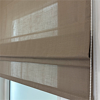 картинка Римская штора Flax Melody, коричневая от магазина Topcurtains