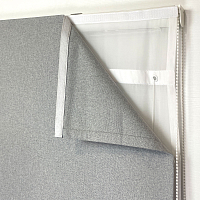 картинка Двойная римская штора блэкаут Eclipse серая от магазина Topcurtains