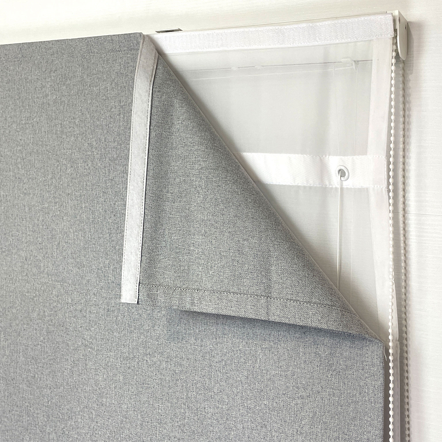 картинка Двойная римская штора блэкаут Eclipse серая от магазина Topcurtains