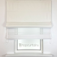 картинка Двойная римская штора White Cover с тюлем от магазина Topcurtains