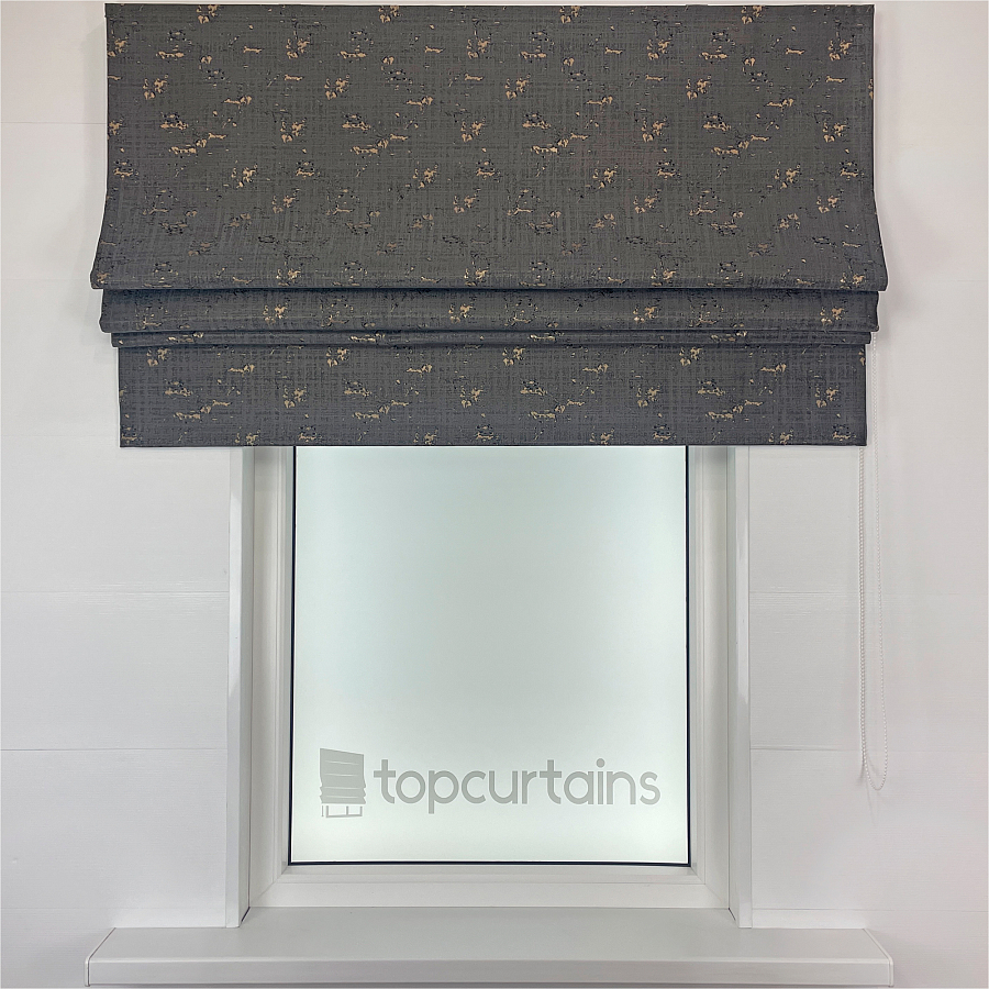 картинка Римская штора Mountain Gold графитовая от магазина Topcurtains