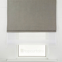 картинка Двойная римская штора Canvas Beige с тюлем от магазина Topcurtains
