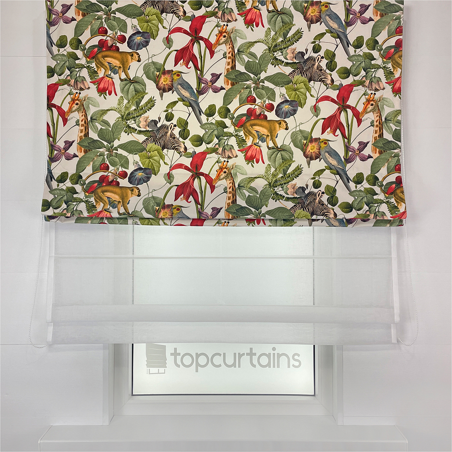 картинка Двойная римская штора Jungle день и ночь от магазина Topcurtains